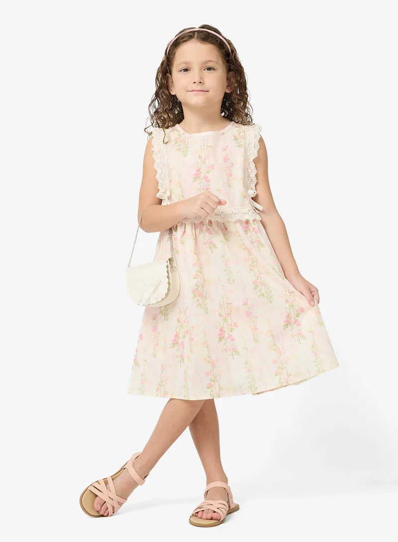 Pinata  Floral Print Lace Summer Dress for Women | Best Price UAE